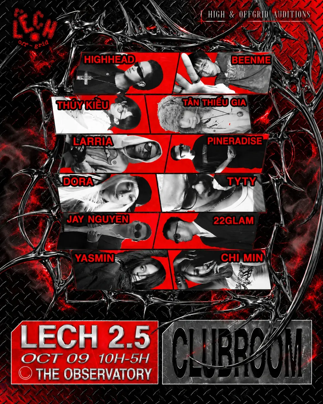 Lech upcoming show — Clubroom poster
